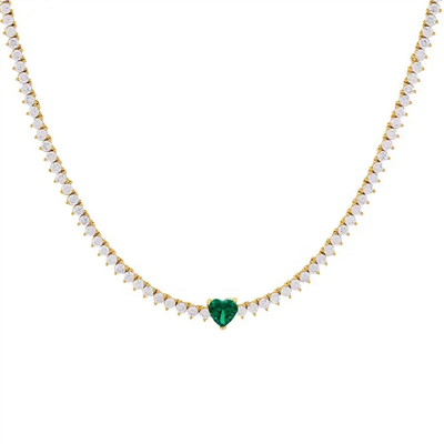 वेलेंटाइन डे डायमंड हार्ट नेकलेस